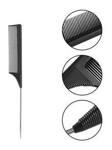 3/10/20/30pcs Metal Tail Comb Set, Black Fine Tooth Hair Combs For Parting, Teasing, Styling And Daily Grooming, Suitable For Home And Salon Use - Black - View 5