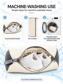 1/2pcs 360° Shoe Laundry Bag, Machine Washable,Slouchy Person Essential,Supports Hanging Drying,Suitable For All Types Of Shoes,Men's Shoes,Women's Shoes And Sports Shoes/Holiday Essentials/Bathroom Accessories/Travel Essentials/Laundry Bag/Christmas - Multicolor - View 5