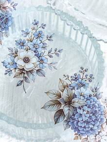 6rolls Vintage Floral Clear PET Tape, Vintage Floral Patterns, Perfect For Journals, Diaries, Gift Wrapping And Other DIY Projects - Multicolor - View 6