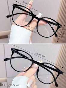 2pcs Lightweight Multifunctional Round Glasses For Daily Wear, Non-Prescription, With Transparent Accessories, Unisex - Multicolor - View 6