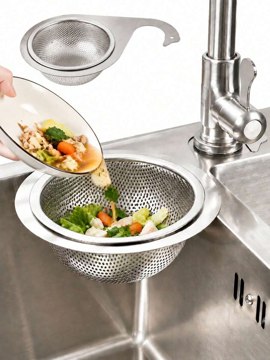 2pcs Enhanced Mesh Bag Swan Sink Strainer Basket, Latest Sink Corner Strainer, Faucet Hanging Filter Basket For Kitchen Waste Collection