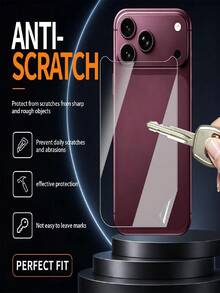 5 Pcs Full Cover Back Hydrogel Film Compatible With Iphone 18 Pro Max/18 Pro/17/16/15/14/13/12/11/17 Pro Max/16 Pro Max/17 Pro/15 Pro Max/17e/16e/Plus/Mini/X/XR/XS Max,Soft Protector Film,Anti-Scratch,Anti-Fingerprint,Case-Friendly,Easy To Install - Clear - View 2