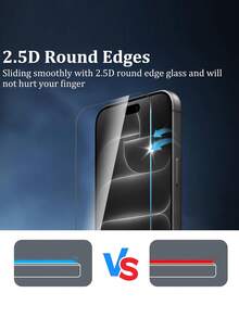(3 Packs) Clear Screen Protector Compatible With Iphone 18 Pro Max, 18 Pro Duo, 17 Pro Max, 17, 17 Pro, 16 Pro Max, 16, 16 Pro, 16 Plus, 15 Pro Max, 15, 15 Pro, 15 Plus, 14, 13, 12, And 11 Pro Max; Features 9H Tempered Glass, HD Clarity, Scratch Resistance, And Bubble-Free Application; Case-Friendly Design. - Clear - View 5