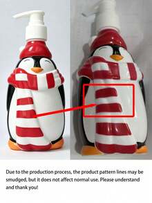 1pc Santa Claus Pattern Soap Dispenser, Refillable Pump Bottle, Suitable For Hand Soap, Shampoo, Body Wash, Screw Cap, Unscented, Bathroom Decor, Christmas Theme Liquid Storage, Bathroom Soap Dispenser, Home, Bathroom Decor, Christmas Gift - B - View 8