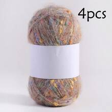 2/4件組 莫海爾混紡毛線 | 1球 (50g / ~100m) | 蓬鬆光暈細毛線 | 適用於編織、鉤針與手工藝 - LUGU - 查看 23