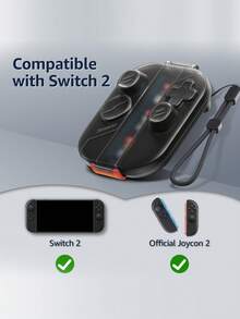 حقيبة تخزين Lezhan Switch/NS2 Joy-Con اليسرى واليمنى (مع حبل معلق) - تتميز بمقاومة السقوط والضغط، مما يضمن ملاءمة آمنة ومحكمة بدون اهتزاز. أجهزة التحكم تناسب بسهولة في الداخل حتى عند إرفاق أغطية الحماية أو أغطية عصا التحكم. - مشاهدة 5