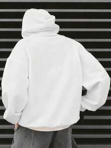 Sudadera con capucha nueva para hombre, diseño con estampado creativo, ropa otoño‑invierno, excelente opción de regalo - Blanco - Ver 3