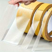 1pc Ultra-Strong Double-Sided Adhesive Tape, Residue-Free Fabric Base Mesh Design, Suitable For Fixing Carpets, Artificial Leather, Walls, Plastic Surfaces - Indoor/Outdoor Multi-Purpose Use - A - View 8