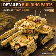 Heavy Mammoth Tank Building Model, 2464 Pieces Adult Collectible Building Block Set, Dual Cannons, Turret And Track Details, Suitable For Halloween, Christmas, Thanksgiving And Birthday Gifts For Hobby Collectors - Yellow Heavy-duty Mammoth Tank - View 2