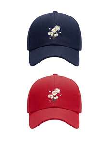 1pc/2pcs "Daisy" Print Baseball Cap, Street Style Trucker Hat, Adjustable Size Lightweight Multifunctional Vintage Dad Hat, Suitable For Outdoor Sports - Multicolor - View 22