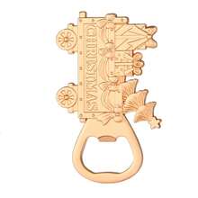 1pc Christmas Bottle Opener, Snowman, Christmas Tree, Snowflake And Gift Cart Pattern, Holiday Bar Tool, Unisex Christmas Stocking Stuffer Gift - View 12