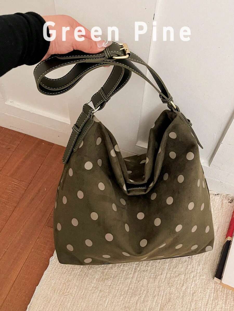 Vintage Women's Shoulder Tote Bag, Minimalist Versatile Design Suitable For Commuting, School And Shopping