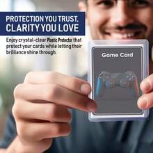 25pcs Game Card Protectors 7.5*10cm (2.95*3.94 Inches), Transparent PP Material Card Sleeves, Top Opening Card Holders, Dustproof Waterproof Scratch-Resistant Collection Card Protectors, Suitable For Trading Cards, Sports Cards, Game Cards And Various Collectible Cards - Card Sleeve 75*100mm 25pcs - View 6