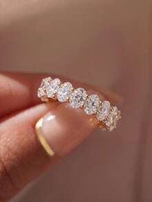 1pc Women's Cross Ring, Suitable For Valentine's Day/Birthday/Couple Gift, Stackable DIY Romantic Thin Ring, Exquisite Jewelry Gift - Cross - View 3