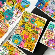 50Pcs Spanish Motivational Quote Stickers, Colorful Inspirational Positive Saying Decals, Aesthetic Waterproof Vinyl Stickers For Junk Journal, Scrapbook, Water Bottle, Laptop & DIY Craft Decor - Multicolor - View 8