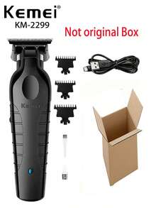 Kemei KM-2299 0mm 零間隙雕刻理髮器 男士專業理髮機 電動充電理髮修剪機 理髮師用理髮器 胡鬚修剪器，KM-2299 原裝替換刀片 1 個 - 黑色 - 查看 13