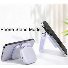 Magnetic Selfie Fill Light For Phone, With Mirror And Phone Stand, MagSafe Compatible LED Ring Light, USB Rechargeable Phone Light, Portable Phone Fill Light, External Phone Flash, 3 Adjustable Brightness Levels, 360° Rotation, Compatible With IPhone And Android, Suitable For Selfie, Vlog, Live Streaming, Video Call, Video Conference, Makeup And Photography - S9 - View 3