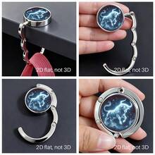 Multi-Purpose Foldable Handbag Hanger For Table, Portable Purse Hook With Christmas And Zodiac Sign Designs, Durable Metal Bag Holder For Desk, Restaurant, Cafe And Travel, Perfect Christmas Gift For Women, Great Stocking Stuffer For Her - Multicolor - View 11