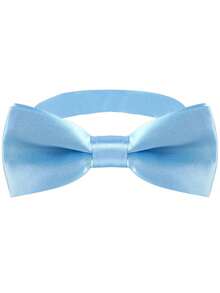 1pc Adjustable Children's Bow Tie Solid Color Pre-Tied Wedding Party Dress-Up Bow Tie - Perfect For Formal Events, Wedding Parties, Holiday Dress-Up - Black - View 6