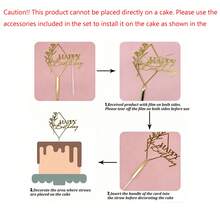 1pc/3pcs/5pcs Black Acrylic "Hello" Age 18/30/40/50/60 Personalized Birthday Cake Topper, Suitable For Birthday Party Cake Decoration - Multicolor - View 10