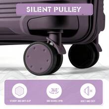 Floless Luggage Sets Hard Shell Carry On Luggage Hard Shell Trolley Travel 4 Spinner Wheels Travel Suit Cases With TSA Lock Spinner Checked Travel Suitcases - Purple - View 4