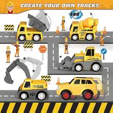 Kids Block Construction Vehicles - Yellow - View 7