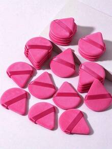 50/40/5/1pc Triangular Makeup Sponge, Reusable Multi-Functional Makeup Tool, Suitable For Liquid Foundation, Primer, BB Cream, Sunscreen, Cushion, Blush, Etc., Perfect Alternative To Makeup Brushes, Hands-Free, Travel And Home Essential - Hot Pink - View 1
