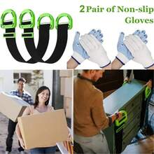 2 Packs Single-Handle Lifting Slings, Maximum Load Capacity 660 Lbs, Adjustable Lifting Slings, Suitable For Moving Refrigerators, Furniture, And More; Lifting Straps, Suitable For Moving Cardboard Boxes And Household Moves, - A - View 7