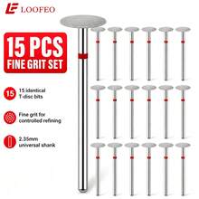 15Pcs T-Shaped Diamond Nail Drill Bits, 3/32" Shank E-File Accessories For Gel And Acrylic Nails - Multicolor - View 2