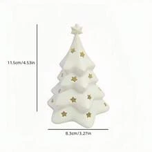 Christmas Tree-Shaped Lampshade, Night Light Lampshade, Holiday Decoration, Star-Shaped Hollow Ambient Lampshade, Simple 3D Printed Christmas Tree Lampshade, Creative Desktop Ornament For Bedroom - Christmas Tree Lampshade - View 6