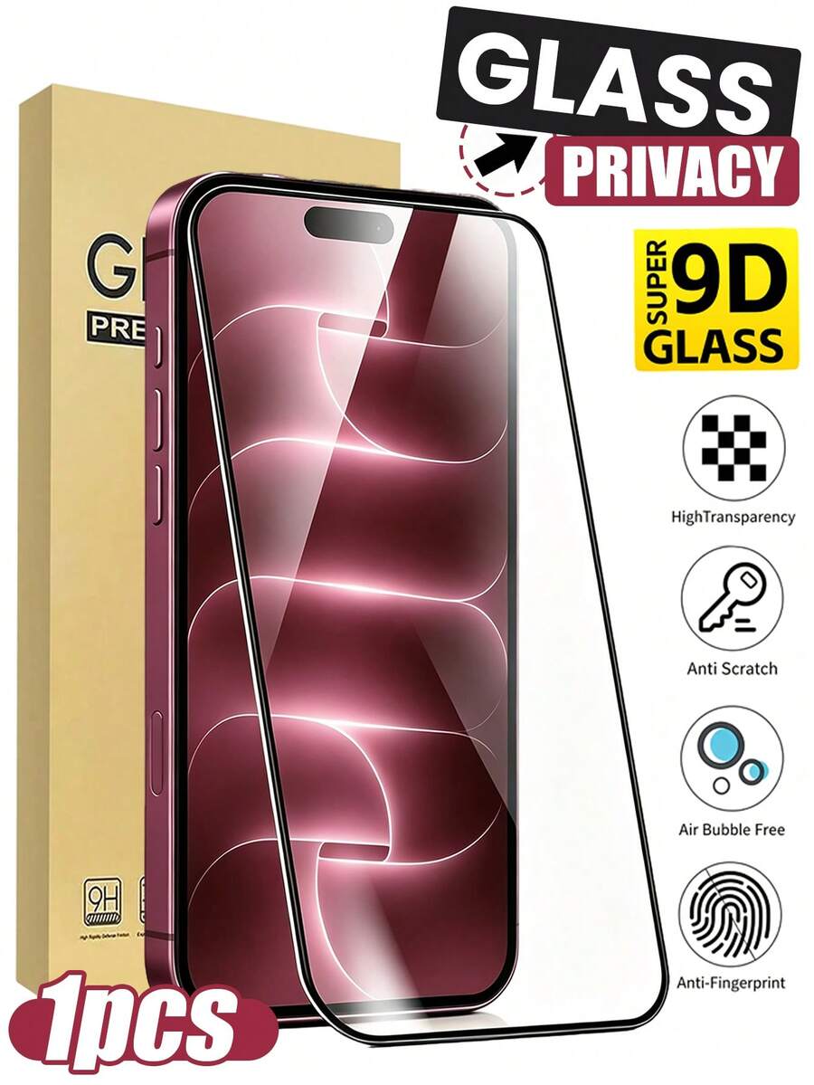 1片裝絲網印刷HD鋼化玻璃螢幕保護貼,相容 iPhone 18 Pro Max/17/18/11/12/13/14/15/16 Pro Max/Plus/X/XS/XR/16E/Air 系列,超清晰顯示、9H 硬度、防刮、防碎、防塵、易安裝 - 無色 - 查看 1