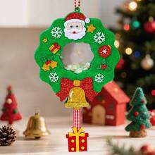 1pc Christmas Theme Non-Woven Fabric Rocking Keychain, Children's Handmade DIY Material Packaging Decoration Pendant Small Gift, Suitable For Christmas Tree Hanging And Holiday Decoration, Christmas Gift Filler, Party Favor, Random Style - Multicolor - View 8