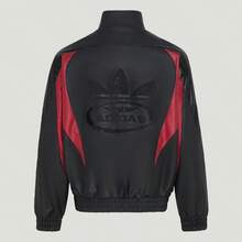 Adidas Street Jacket Vintage Street Style Loose Faux Leather Jacket Men's Outdoor Jacket KX0813 - Black - View 7