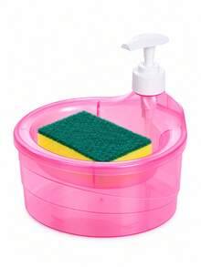 Press-Type Soap Dispenser Bathroom Refillable Bottle Brush Soap Dispenser Soap Dispenser Bathroom Kitchen Cleaning Soap Dispenser Soap Dispenser Box Press-Type Detergent Box Square Sponge Brush Box Divided Storage Box Kitchen Essentials Bathroom Decor - Multicolor - View 16