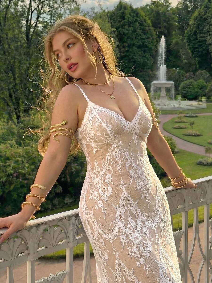 Plus Size Dresses - White - View 1