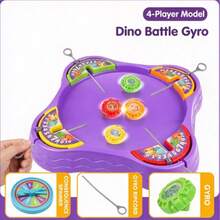 1 bộ trò chơi chiến đấu con quay khủng long, đấu trường con quay xoay cho 2/4 người chơi với vòng số và đĩa hình động vật, trò chơi bàn gia đình cho trẻ em từ 3 tuổi trở lên - Nhiều màu - Xem 7