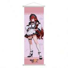 1pc Fantasy Character Wall Scroll, Vertical Hanging Art Poster With Detailed Illustration, Lightweight Decorative Wall Tapestry For Bedroom, Study, Gaming Room & Home Decor, Random Style - Multicolor - View 12