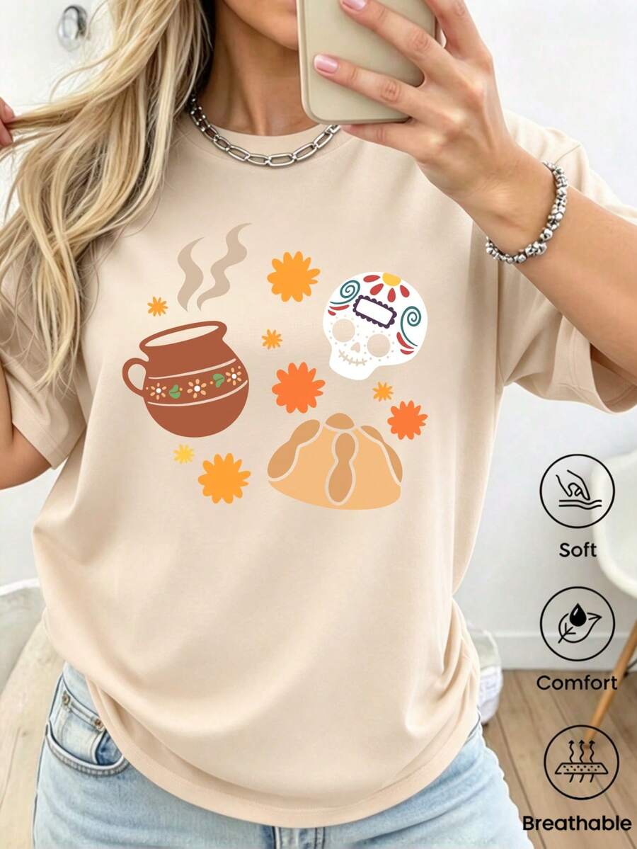 Women T-Shirts - Apricot - View 1
