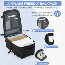 Large Capacity Men's Backpack, Lightweight Carry-On Bag, Airline Approved Travel Backpack, Carry-On Luggage With Shoe Compartment And Organizer Pockets, Waterproof Multifunctional Weekend Travel Backpack, Suitable For Travel And Business, Fashionable Travel Backpack - Multicolor - View 4
