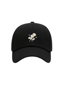 1pc/2pcs "Daisy" Print Baseball Cap, Street Style Trucker Hat, Adjustable Size Lightweight Multifunctional Vintage Dad Hat, Suitable For Outdoor Sports - Multicolor - View 11