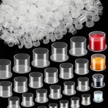 500/100pcs Tattoo Ink Cup Lids, Disposable Tattoo Ink Cups, Tattoo Supplies Set - Clear - View 1