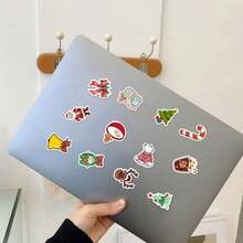 somoving 100pcs Christmas Stickers For Fridge, Phone Case, Water Cup, Scene Decoration, PVC Waterproof Stickers, Suitable As Birthday Gift, Party Gift, Christmas Decoration - Multicolor - View 5
