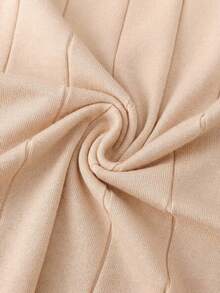 Men's Summer Fashion Ribbed Polo Collar Short Sleeve Sweater, Essential Summer Knit Short Sleeve - Apricot - View 5