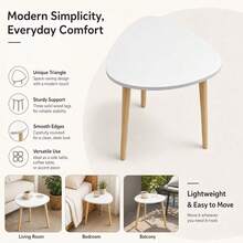 Multi-Style Side Table,Sofa Side Table, Small Coffee Table, 40*40*50cm, 3 Shapes Available, 2-Tier Storage End Table, Durable,Sturdy,Minimalist Nightstand For Living Room Bedroom Balcony, Space Saving Accent Table For Home Decor - Multicolor - View 9