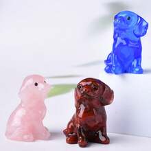 CUPIDCRYSTAL Natural Crystal Carved Puppy Decor, Fun Room Decoration Desktop Ornament, Unique Crystal And Rock, Halloween, Christmas Gift Choice, Crystal And Stone Crafted Gift - Crystal Carved Dog - View 6