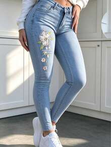 Women Jeans - Baby Blue - View 7
