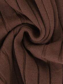 Autumn/Winter Vintage British Vertical Striped Knit Polo Men's Contrast Trim Detail Design Versatile Loose Fit Knit Top - Brown - View 9