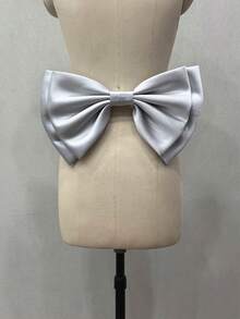 1pc 37cm Black Satin Back Bow Decor Waist Decoration Halloween Valentine's Day - Black - View 34