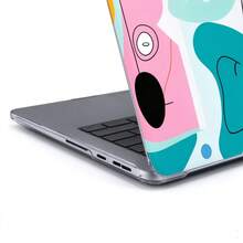 Abstract Color Block Art Rigid Laptop Protective Case, Compatible With MacBook Air 13, Air 15, Pro 13, And 14-Inch Models (Models A2681, A2337, A1369, A2338, A2941). Features Scratch Resistance, Fingerprint Resistance, And Shock Absorption. - View 3