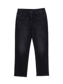 CAMEL CROWN Men's Vintage Washed Straight Leg Denim Jeans, Fashionable Comfortable Cotton-Feel Outdoor Long Pants - Black - View 8
